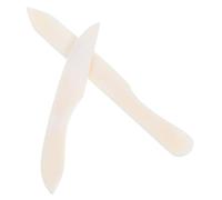 BELLIFFY Plegadora de Hueso de Vaca 2 Piezas, Herramienta para Marcar y Doblar Papel, Herramienta para Modelar Arcilla y Manualidades, Cuchilla Plana 180 Mm para Origami y Encuadernación