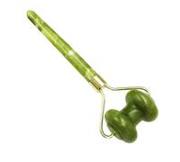 BELLIFFY Rodillo Jade Natural de Piedra Auténtica para Masaje Facial Herramienta Portátil de Cuidado Piel Masajeador Suave y Ligero para Rejuvenecer Rostro y Cuello para Uso Diario y