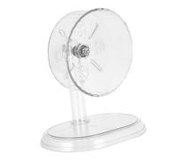 BELLIFFY Rueda Silenciosa para Hámster 15 CM Transparente con Soporte Plástico Estable, Rueda de Ejercicio para Jerbos y Animales Pequeños, Juguete Fitness Nocturno para Mascotas