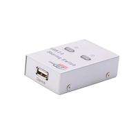 BELLIFFY Selector USB 2.0 De Compartición Automático para Impresoras y Escáneres, Conmutador De 2 Puertos para Computadoras, Uso Oficina y Hogar, Material Duradero, Sin Cable, Color Negro