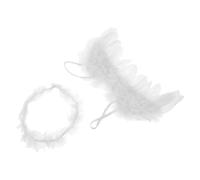 BELLIFFY Set de Alas de Ángel para Ñiño 0-6 Meses Accesorio para Sesión de Fotos Recién Nacidos Alas de Plumas Ligeras con Diadema Disfraz Ñiño Alado para Fotografía Infantil