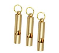 BELLIFFY Silbatos de Cobre para Exteriores 3 Piezas Llavero Retro Silbato de Árbitro Seguro y Duradero para Senderismo Supervivencia y Actividades al Aire Libre