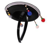 BELLIFFY Sombrero Pequeño Decorativo México para Fiesta con Bola de Peluche Ligero y Duradero Unisex para Festival y Celebración