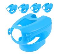 BELLIFFY Soporte Fijo para Palomas 5 Piezas Soporte de Inyección de Plástico Azul Dispositivo para Medicación Alimentación Segura para Jaulas de Pájaros Cuidados de Aves