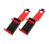 BELLIFFY Soporte para Teléfono Móvil de Coche Rotación 360° Sujeción Firme 2 Unidades Rojo para Volante Compatible Navegación y Accesorios para Tablero
