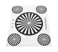 BELLIFFY Tabla de Prueba de Enfoque Óptico Adhesiva 40X30 CM 10 Unidades para CCTV, Herramienta de Calibración de Lente y Alineación para Instalación y Ajuste Profesional