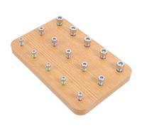 BELLIFFY Tablero de Ejercicios de Madera para Rehabilitación de Manos Tornillos y Tuercas, Entrenador de Mano para Coordinación Ojo-mano y Entrenamiento de Reacción, Herramienta de Terapia