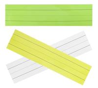 BELLIFFY Tiras Magnéticas para Pizarra de Escritura 3pcs PET Reutilizables para Desks y Personal Name Tags con Diseño de Líneas Únicas para Oficina