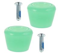 BELLIFFY Topes de Freno para Patines de Ruedas Dobles Material PU Resistente Color Verde Jelly 1 Par 2 Unidades Tornillos Incluidos Repuesto para Patines de Cuatro Ruedas Accesorios