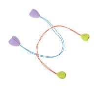 BELLIFFY Topes para Agujas de Tejer Forma de Flor Protectores de Puntas en Silicona Set 2 Pares Talla Pequeña Verde Talla Mediana Lila Accesorios para Tejido Seguro y Manualidades