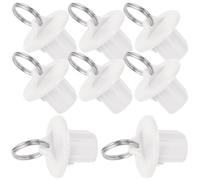 BELLIFFY Topes para Extremos de Cuerda Elástica de Persianas Enrollables 8 Piezas Tapas Plásticas White para Cortinas Bungee de Interior y Exterior