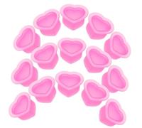 BELLIFFY Vasos Pequeños De Pigmento Para Tatuar, 100 Unidades, Silicona Flexible Resistente Al Calor, Rosa, Para Profesionales Del Tatuaje y Diy En Estudio, Contenedores En Forma De Corazón