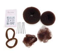 BelliNoxx BelliNoxx - Juego de accesorios para hacer moños de pelo de torneo, 2 redecillas, 4 horquillas en forma de U y 2 gomas para el pelo. Para jinetes, vestidos, bailarinas, bailarinas de
