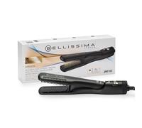 Bellissima AirSleek, plancha 2en1, seca y crea un alisado natural con aire, cabello protegido sin calor extremo, ionizador, revestimiento cerámico y queratina. 2 temperaturas