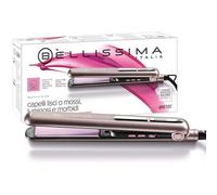 Bellissima Imetec B9 300, Plancha de pelo para peinado liso u ondulado, revestimiento de cerámica, regulación de la temperatura de 150 ºC a 230 ºC, sistema de calentamiento rápido