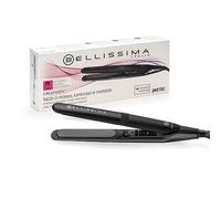 Bellissima Creativity, Plancha, pelo liso u ondulado, revestimiento cerámico + partículas de diamante, placas flexibles, 5 temperaturas 150/230°C con memoria, calor constante, calentamiento rápido