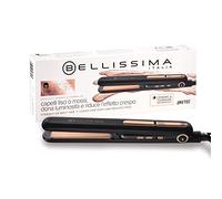 Bellissima Imetec Creativity Ceramic & Turmaline, Plancha de pelo, revestimiento de cerámica y turmalina, temperatura de 150 °C a 230 °C, calentamiento rápido, Black/Rose Gold