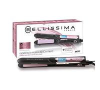 Bellissima Imetec Intellisense B24 100, Plancha de pelo para cabello liso y ondulado a 60° C menos con tecnología Intellistyle, revestimiento cerámico, 5 niveles de temperatura