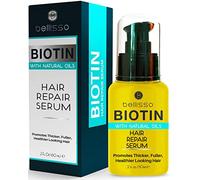 BELLISSO Suero de biotina para el cabello, productos espesantes y fortalecedores del cabello para hombres y mujeres, con aceite natural, tratamiento tónico para adelgazamiento del cabello