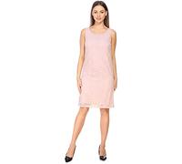Bellivalini Damas Vestido hasta la Rodilla Vestido de Encaje de Verano sin Mangas Estampado de Flores Cuello Redondo BLV50-261 (Rosa empolvado, XL)