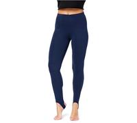 Bellivalini Leggins Calientes Mujer Termo con Estribo Mallas Invierno Cálidas BLV50-321 (Azul Marino, XL)