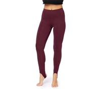 Bellivalini Leggins Calientes Mujer Termo con Estribo Mallas Invierno Cálidas BLV50-321 (Vino, L)