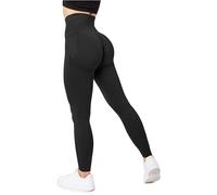 Bellivalini Leggins de Mujer Push up Seamless Fitness Gym de Cintura Alta BLV50-255 (Negro, XL)