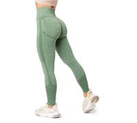 Bellivalini Leggins Deportivos para Mujer Mallas Push up de Cintura Alta Slim Fit de Yoga y Gimnasio BLV50-254 (Verde Melange, S)