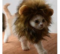 Bello Luna Peluca de Melena de león para Disfraz de Perro y Gato Mascota Ajustable Lavable Cómodo Fantasía Pelo de león Ropa de Perro Vestido para