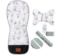 Bellochi | Forros de asiento para cochecito de bebé | Forro universal para cochecito | 85 x 37 cm | Algodón y terciopelo | Telar