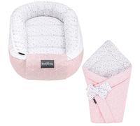 Bellochi Juego 2en1 Saco de Dormir para bebé y Nido Bebe Recien Nacido - Reductor de Cuna Nido para Bebe - 100% Algodón - Oeko-Tex Certificado - Aurora