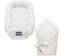Bellochi Juego 2en1 Saco de Dormir para bebé y Nido Bebe Recien Nacido - Reductor de Cuna Nido para Bebe - 100% Algodón - Oeko-Tex Certificado (Lui Dots)