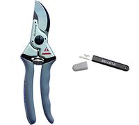 Bellota 3604-21 - Tijera de poda ergonómica y antideslizante de corte hasta 25 mm + 3642 - Afilador para herramienta de corte o poda, con piedra de carburo de tungsteno