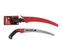 Bellota 450BIMR13, Serrucho de poda León con hoja curva de 13", dentado japonés y mango de bimaterial recto. Incluye funda