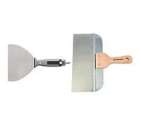 Bellota 5894-150P NEspátula Soft de acero inoxidable con punta PH2 (150 mm) + 5895-300Espátula Americana para acabado de juntas con mango de madera (300 mm)