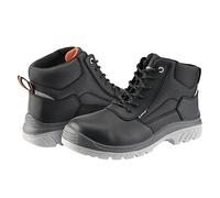 Bellota 72307NJS346 - Bota de Seguridad Comp+ Negra S3 de Hombre y Mujer (Talla 46) de Piel Hidrofugada Lisa, Acolchada y con Zonas Reforzadas Antiabrasión