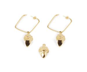 BELLOTA CUADRADO pendientes #oro brillo