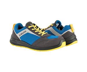 Bellota FTW0538BYS1P - Zapato de Seguridad Flex Nitro de Hombre y Mujer (Talla 38) Ligero, Transpirable y Extra Acolchado, Azul Amarillo