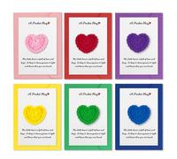 bellove Little Pocket Hug - Tarjetas de regalo de ganchillo, paquete de 6 unidades, recuerdo de ganchillo, largo distanciamiento social, pensando en ti, aliento, notas de regalo de amor hechas a mano