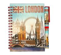 Bells Box-Cuaderno de recuerdo de Londres, Bloc de notas británico con bolígrafo, Union Jack, regalo de Inglaterra, papelería