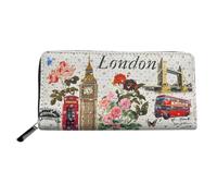 Bells Box London Souvenir - Elegante cartera para mujer, monedero y tarjetero, diseño de bandera británica, multicolor, 20x10x2.5 cm, Recuerdo elegante y funcional