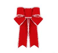 Bells & Whistles Must Have Juego de dos decoraciones de lazo de Navidad brillantes a la venta (rojo-S)