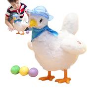 bellv Juguete para gallinas que ponen huevos | Gallinas que ponen los huevos cantan y bailan - Juguete de pollo divertido suave y cómodo para reuniones familiares, interacción