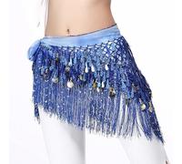 Belly Dance Hip Bufanda Belly Dance, Accesorios for bufandas de la cadera for danza del vientre for mujer, falda con cinturón de 3 filas con monedas doradas for danza del vientre, cadena for la cintur