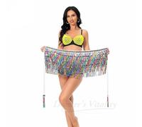 Belly Dance Hip Bufanda Belly Dance, Cinturón de ropa de práctica de danza del vientre for mujer, accesorios de danza del vientre, bufanda de cadera, cadena de cintura for baile en club nocturno y DJ(