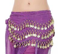 Belly Dance Hip Bufanda Belly Dance, Falda de bailarina for mujer, danza del vientre, pañuelo de la cadera, cinturón envolvente, falda de bailarina, disfraces de espectáculo femenino, borlas de lentej
