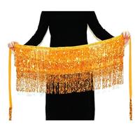 Belly Dance Hip Bufanda Belly Dance, Falda hipster for danza del vientre, cintura con flecos y lentejuelas, cadena en la cintura, cadena con cordones, bufanda en la cintura, falda con flecos y lenteju