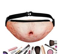 Belly Fanny Pack divertido, abdomen realista 3D, banda portaobjetos simulada - para viajes, correr, gimnasio, senderismo, uso diario, cosplay, festivales y reuniones