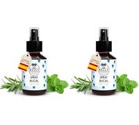 Belly® Spray Bucal para Eliminar Mal Aliento Perros - Quita Sarro, Placa y Limpia Dientes Perro - 100ml - Natural y Fácil de Usar, sin Cepillado - Spray Dental Perros con Menta y Romero (Paquete de 2)