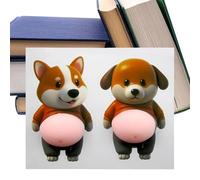 Belly Stickers 12cm Anti Collision Sticker | 3D Puffy Corgi Puppy Decals - Soft Silicone Waterproof Shockproof Material | Car Door Protector Guard for Vehicles Home Decor Wall Bumper Safety